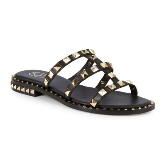 ASH Pop Black Studded Slide Sandals Size 6 (36) - Picture 1 of 7